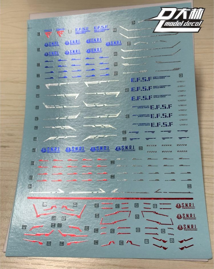 大林 UC60 达人水贴 8821用 MB样式 F91烫金水贴2张 地台水贴