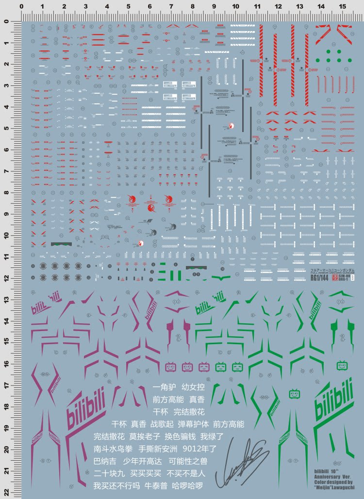 特价 EVO RG 1/144 全装备 独角兽 蓝色独角兽 模型 水贴 荧光水