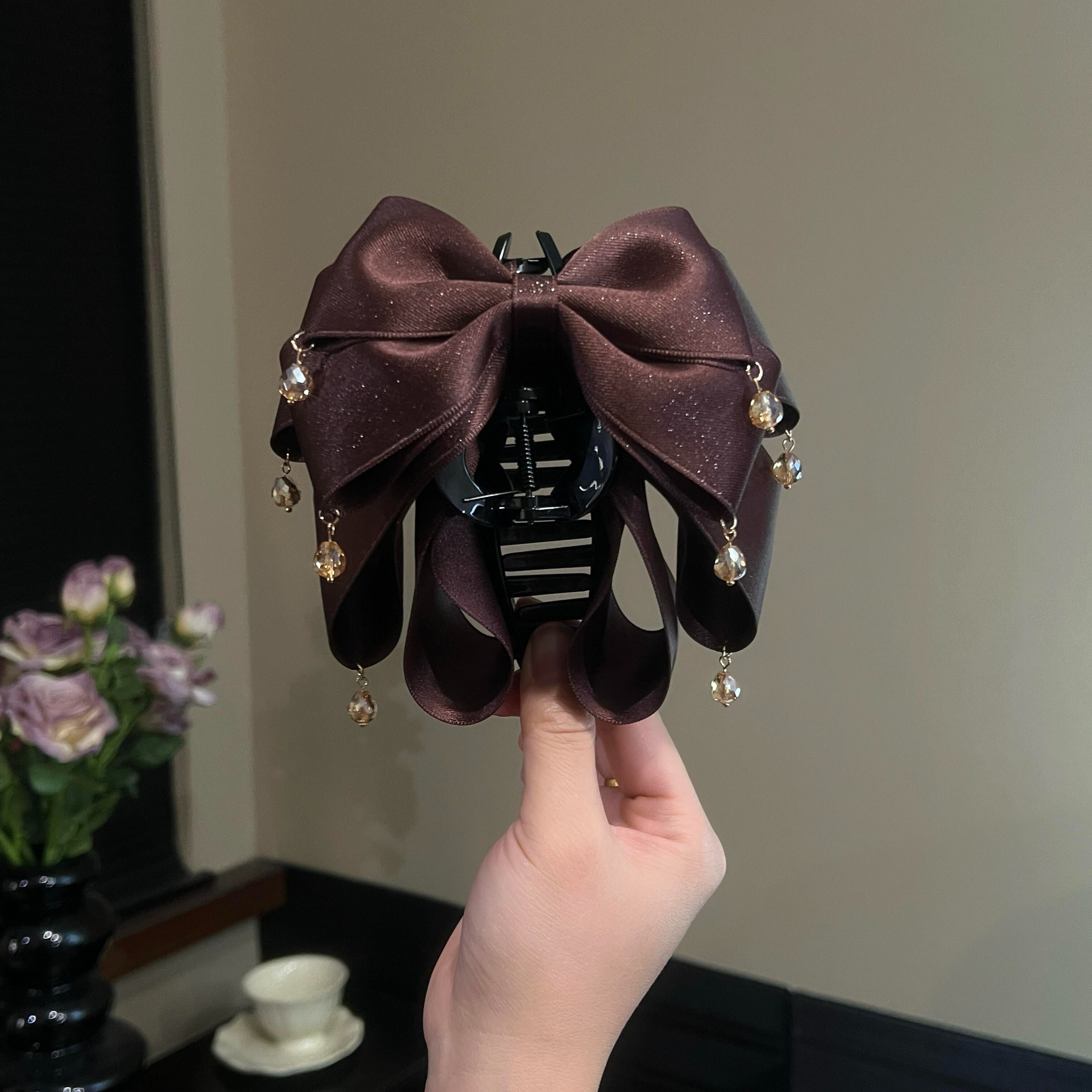 【梵星】简晓唯美浪漫星空闪耀气质蝴蝶结抓夹闪亮流苏发夹优雅