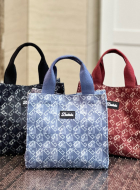 新款复古国风文艺小众迷你小手提包小饭盒袋上班手拎零食袋妈咪包