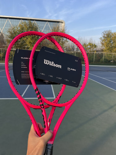 威尔胜Wilson Clash V2 100L巴黎限定霓虹粉威尔逊全碳素网球拍