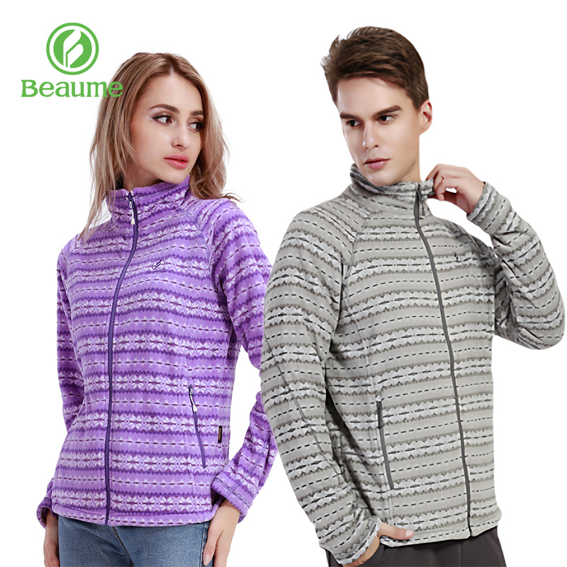 Beaume复古印花抓绒衣双面摇粒绒