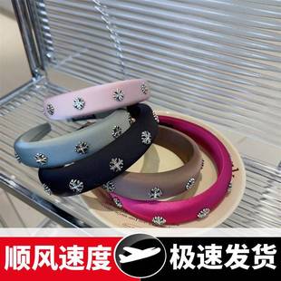 发箍高颅定显脸小简约轻奢法式 韩国新品 水钻高级感发卡发饰头箍