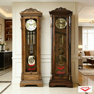 利时达德国赫姆勒落地钟客厅机械座钟新中式轻奢欧式别墅整点报时