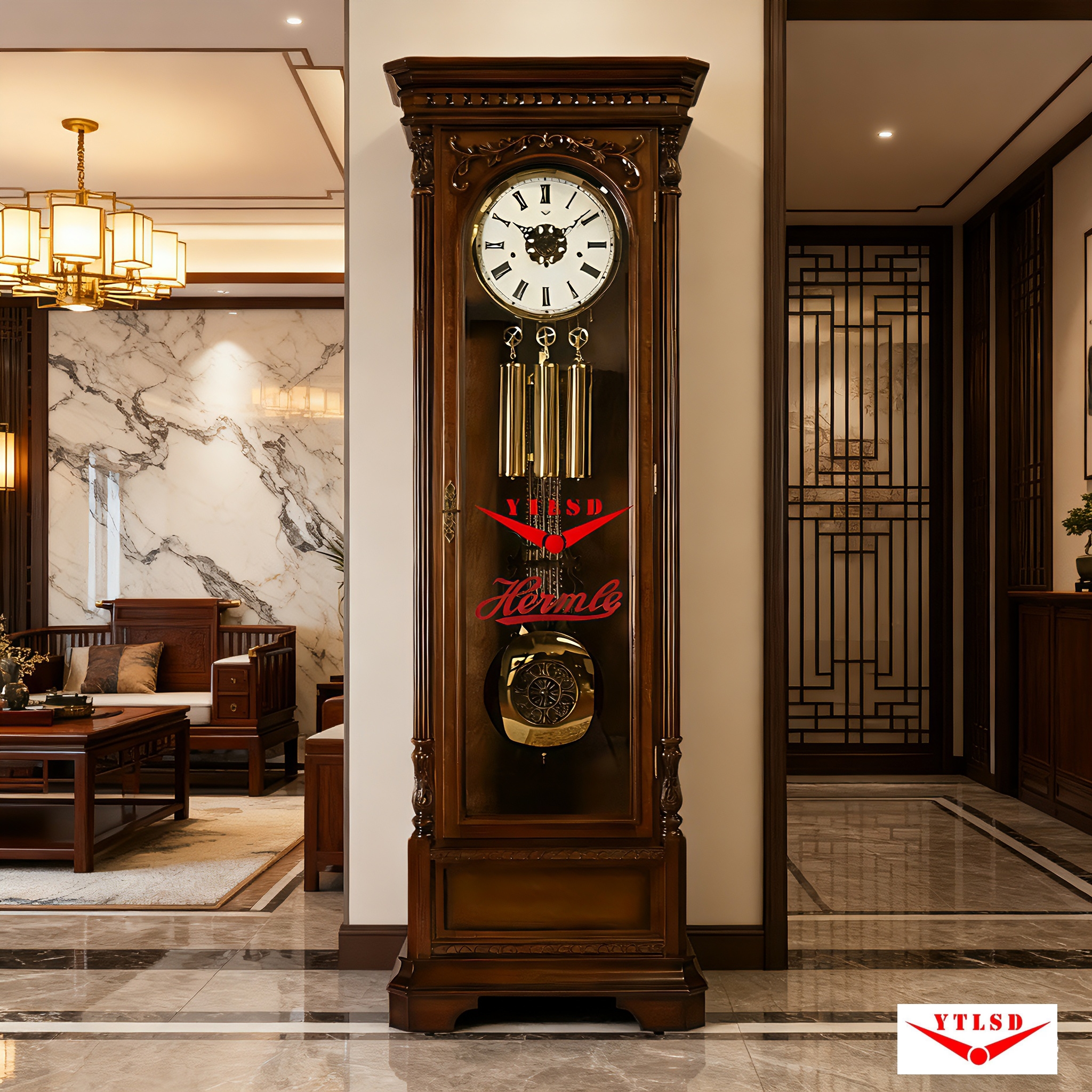 利时达赫姆勒客厅落地钟高档大气