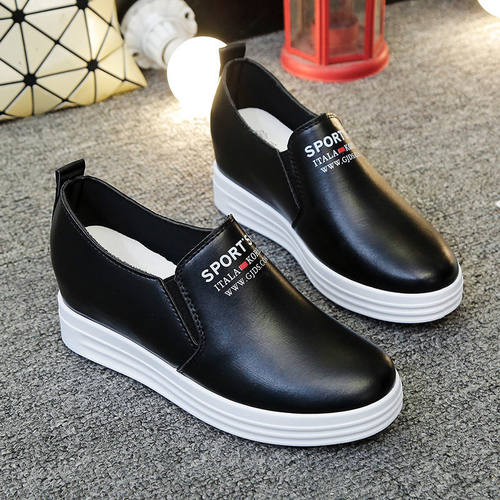 厚底秋季新款懒人休闲风小白鞋