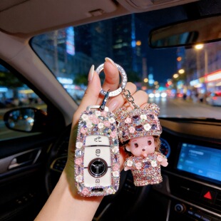 奔驰钥匙套E300L车C260L扣GLC壳A200L包C200钻GLS女GLB适用GLE350