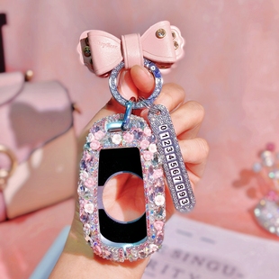 适用于宾利钥匙套手工镶钻飞驰添越欧陆GT慕尚汽车时尚女神包扣壳