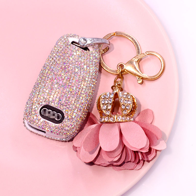 奥迪套女镶钻a3q3汽车创意钥匙包