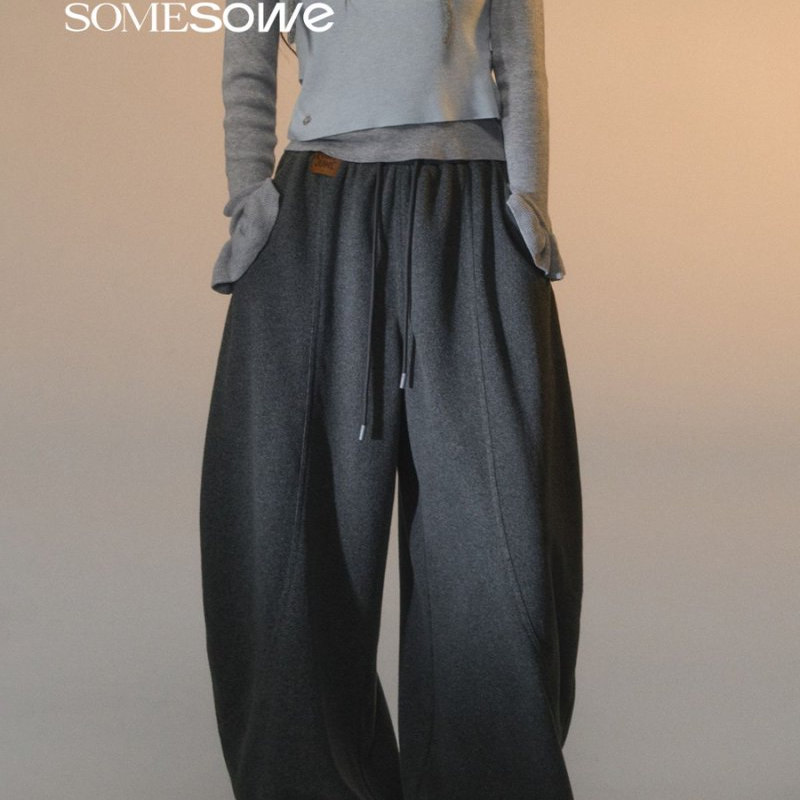 SOMESOWE 25FW摇粒绒弯刀休闲裤