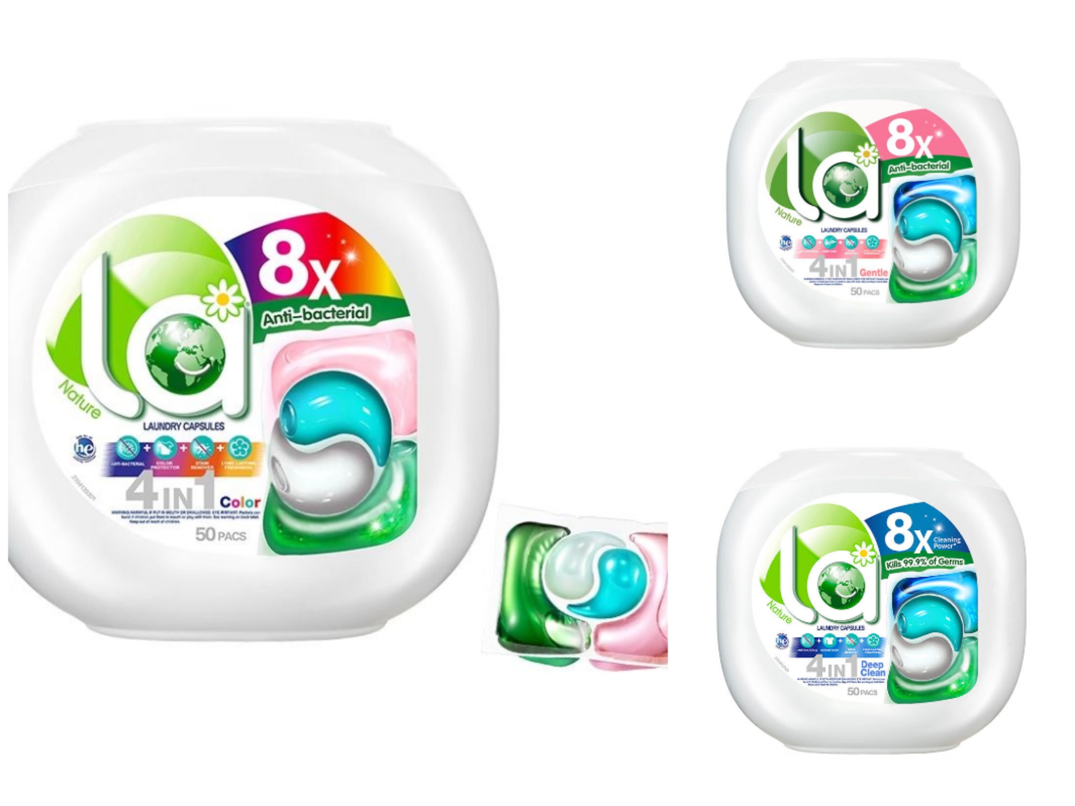 la有氧洗衣凝珠小地球4合1除菌除螨护色倍柔去渍妈妈壹选正品