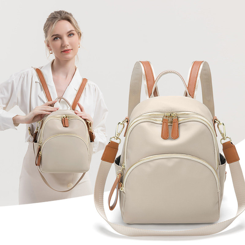 双肩包女2026新款牛津布时尚百搭多功能女士背包休闲通勤轻便质感