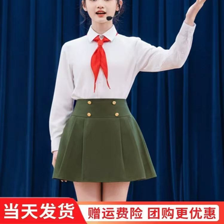 儿童演出服女童合唱朗诵