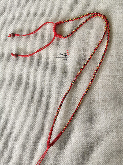 包邮原创金刚结四股辫可调节项链绳多颜色选混编五色线吊坠颈挂绳