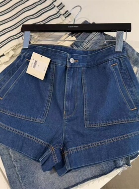 YANYAN美国代购Calvin Klein/CK 女士 时尚通勤百搭 牛仔短裤