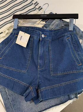 YANYAN美国代购Calvin Klein/CK 女士 时尚通勤百搭 牛仔短裤