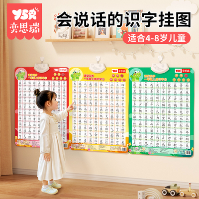 会说话的认字识字挂图幼小衔接小孩幼儿童拼音汉字一年级新课标