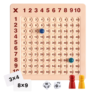 九九乘法口诀表背诵神器二年级教具99卡片小学生数学练习启蒙桌游