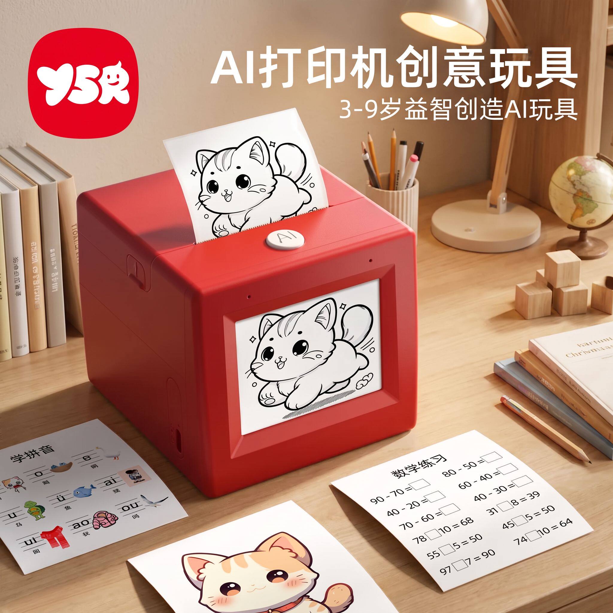 YSR奕思瑞生日礼物AI魔法语音打印机玩具儿童益智3到9岁男孩5女孩