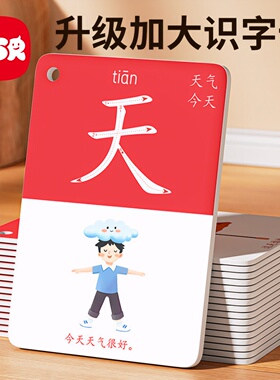 幼小衔接儿童识字卡片2025人教版幼儿园象形趣味看图早教启蒙玩具