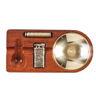 季风烟灰缸套装打火机烟斗压棒整套礼盒装烟斗架烟斗烟灰缸JFtz-9