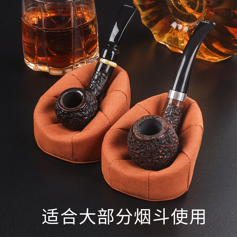 真皮沙发软卧烟斗座翻牛皮烟斗座耐磨单斗烟斗座式随行烟斗配件