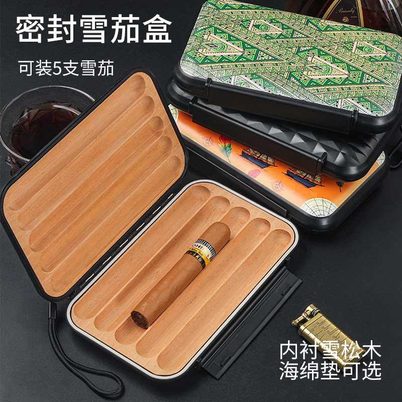 ABS雪茄密封保湿外出旅行雪茄盒