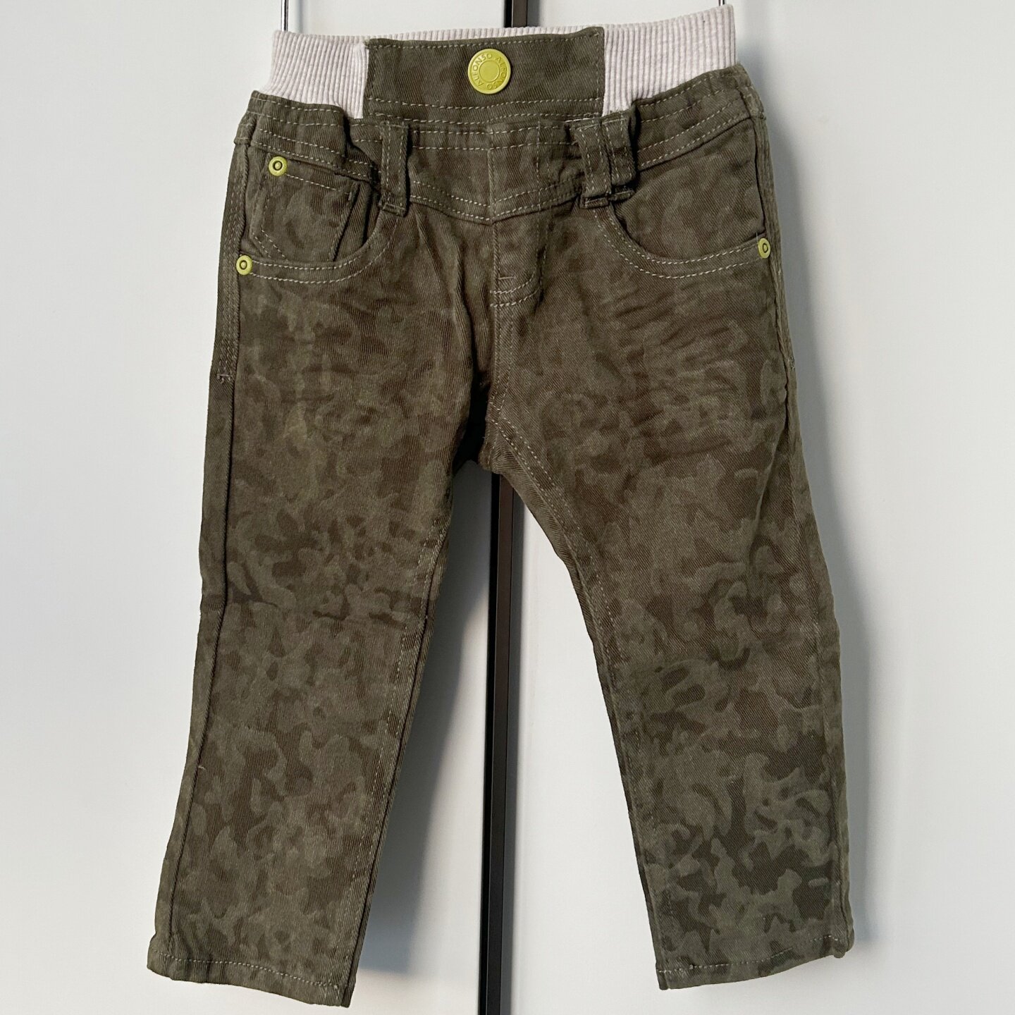 韩版alfonso小狗儿童装男女童宝宝春秋款军绿迷彩百搭休闲长裤子