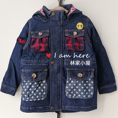 clan-c男童牛仔风衣外套春秋款