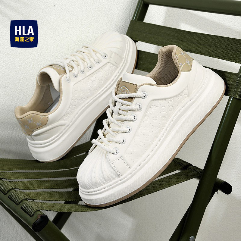 海澜之家男鞋2026新款时尚低帮板鞋男款流行百搭厚底休闲小白鞋
