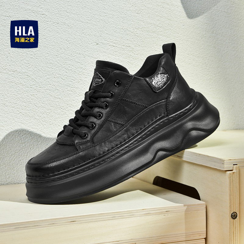 海澜之家男鞋2026新款厚底增高板鞋男款加绒时尚百搭休闲鞋运动鞋