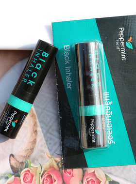 泰国Peppermint上标黑色鼻通鼻塞薄荷花香八仙筒开车提神醒脑6支