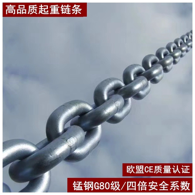 优质国标G80级锰钢吊装索具铁链T刮粪传送输送机手拉葫芦起重链条