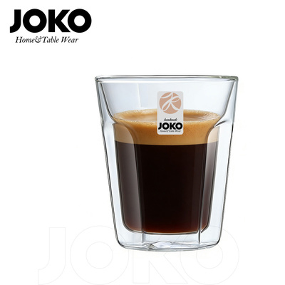 JOKO双层隔热无铅高硼硅咖啡杯