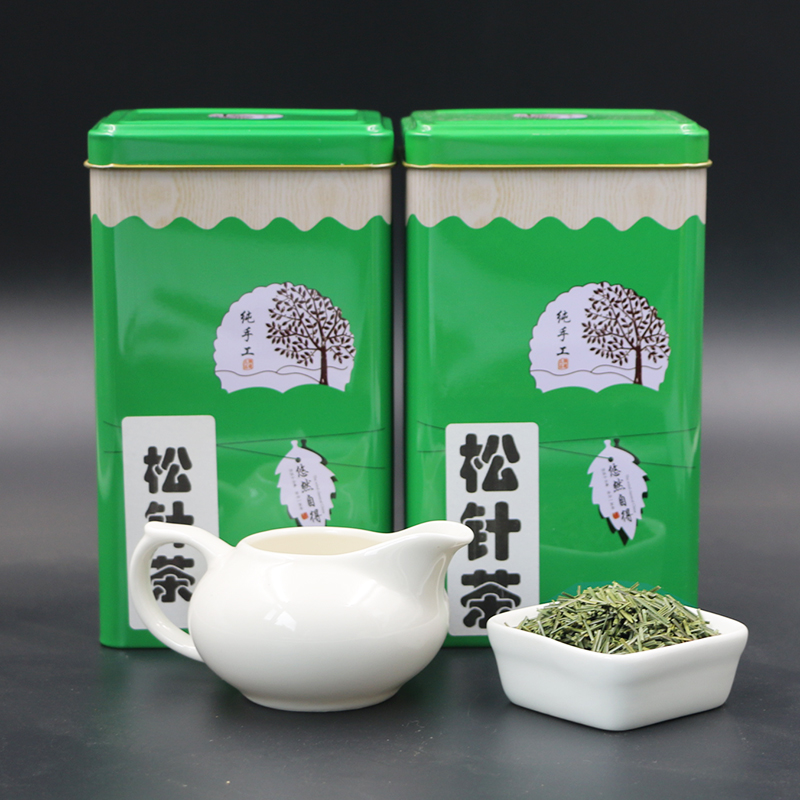 长白山野生松针茶松叶茶全松茶红松针马尾松针茶125g*2礼盒