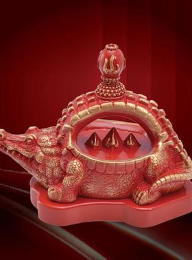 李居明2025蛇年吉祥物 鳄鱼灯 西北三碧是非位摆放