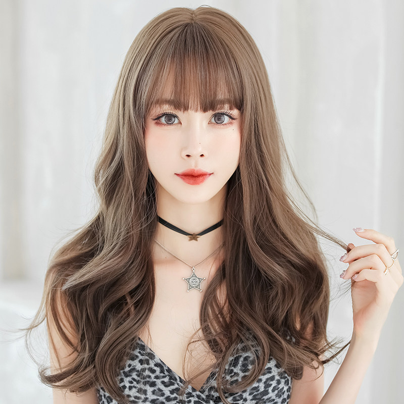 假发女中长发自然蓬松大波浪无痕全头套式网红气质逼真微卷长卷发