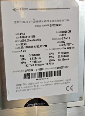 BROOKS GF120XSD PH350SCCM