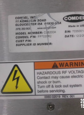 COMDEL CLB 200A 350-450KHZ/FA/INTERNAL PULSIN  射频电源