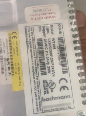 巴赫曼触摸屏 WT205/LX800/DD512/CF512 24VDC供电