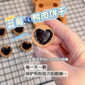 自制风干手工蓝莓爱心饼干宠物比熊雪纳瑞小型犬保护眼睛配餐零食