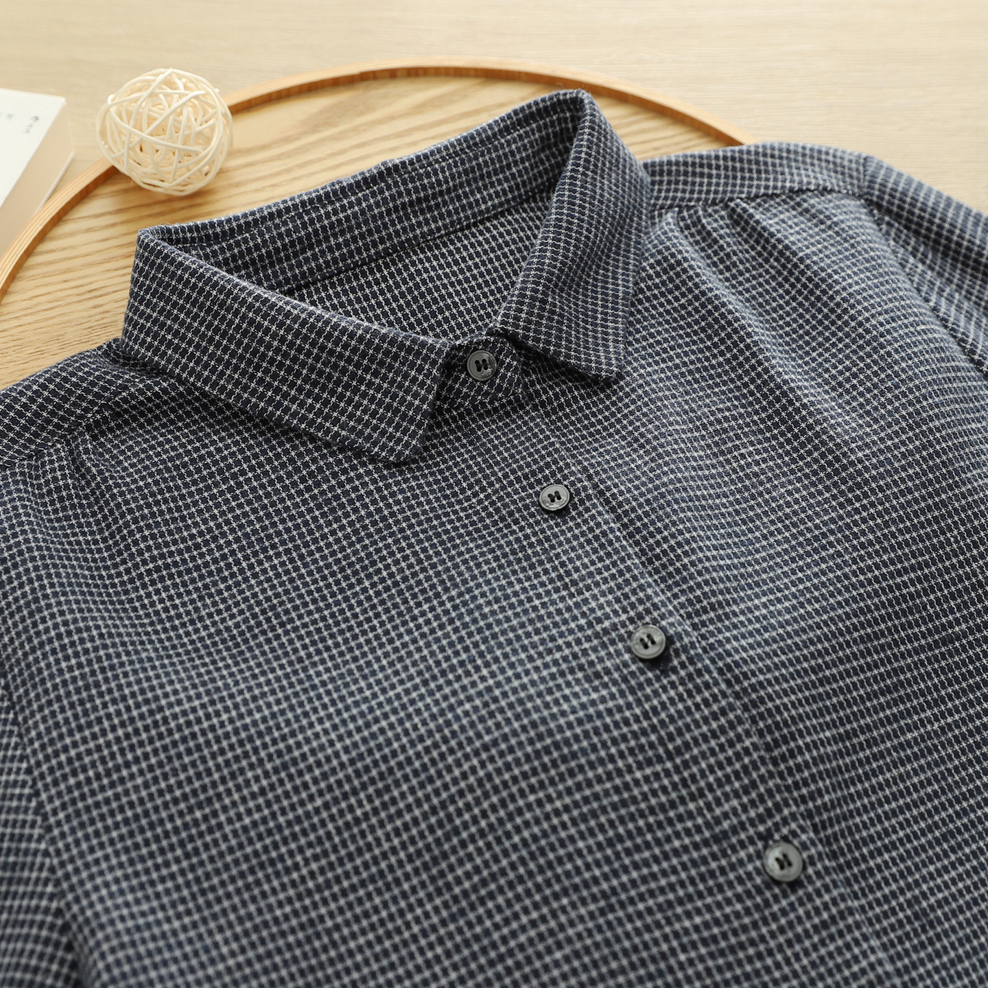 2025秋季文艺小清新复古格子娃娃领磨毛棉衬衫女长袖打底衫学生潮