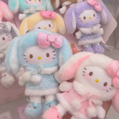 正版TOPTOY Hello Kitty垂耳兔系列毛绒挂饰盲盒可爱挂件周边礼物