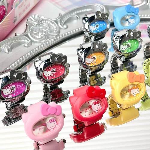 正版Hello Kitty凯蒂猫彩虹梦游记系列盲盒戒指手表周边可爱礼物