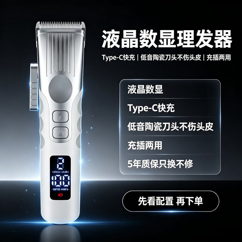 液晶数显电动理发器成人儿童男士