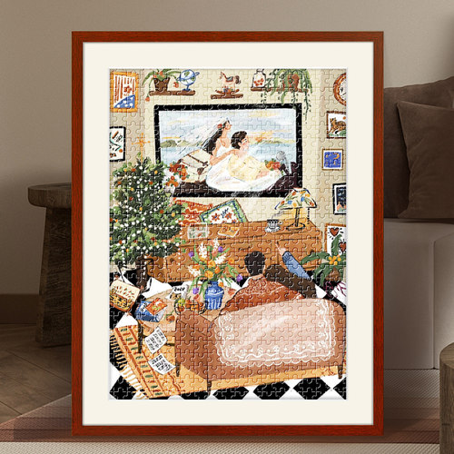 拼图框架裱框500架收纳75外框挂