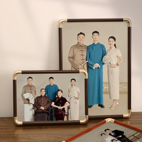 全家福照片打印加相框摆台高级感
