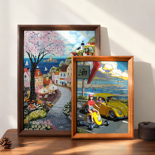 拼图相框1000片裱框75x50框架2000画框500装 裱框70专用空框A3定制