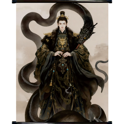 定制新款油画布蟒神像蟒家蟒天霸真身像挂画东北出马堂口挂画