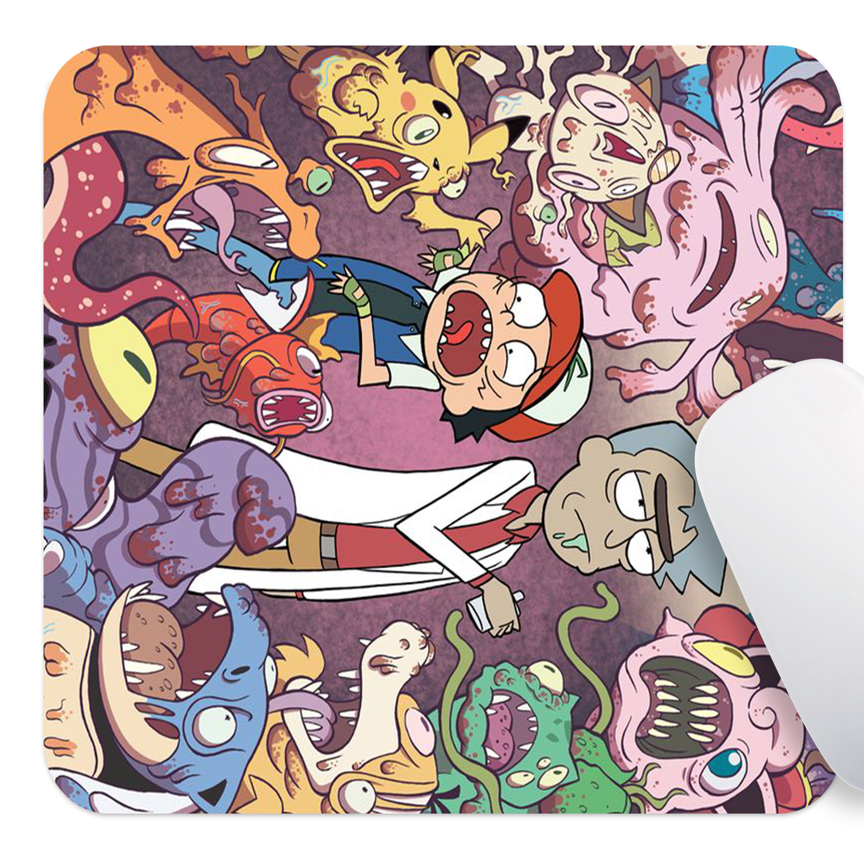 鼠标垫便携大小号瑞克和莫蒂动漫周边笔记本电脑办公桌垫键盘